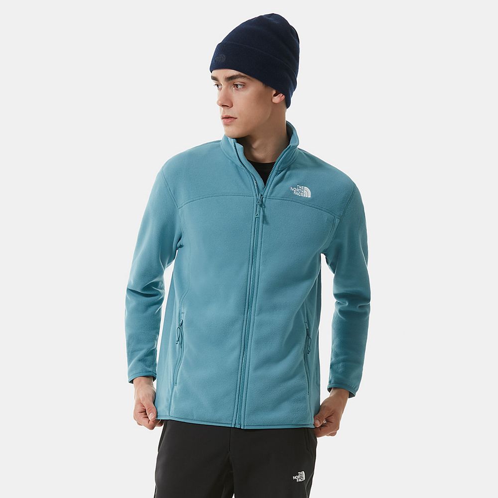 The North Face Fleece Mens Australia - The North Face 100 Glacier Full-Zip Blue Hiking (OUM-917824)